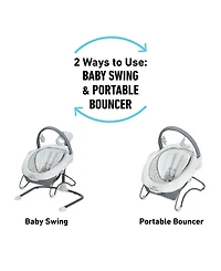 Graco Soothe 'n Sway Lx Baby Swing with Portable Bouncer