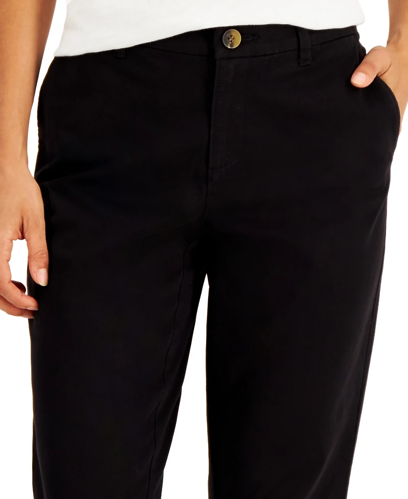 Tommy Hilfiger Women's Th Flex Hampton Cuffed Chino Straight-Leg Pants, Created for Macy's
