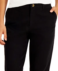Tommy Hilfiger Women's Th Flex Hampton Cuffed Chino Straight-Leg Pants, Created for Macy's
