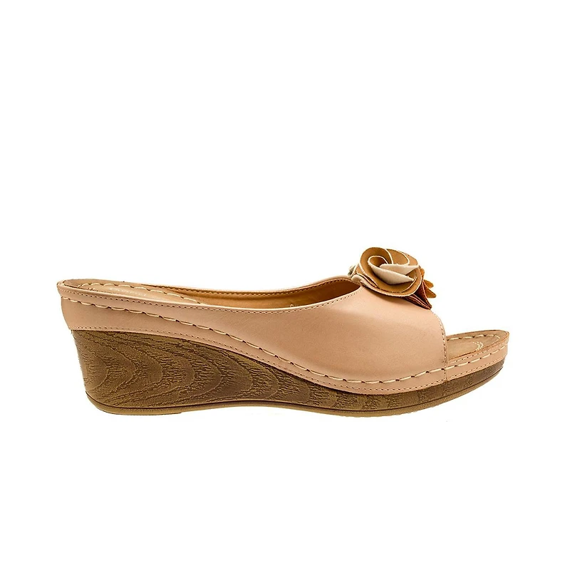 Gc Shoes Women's Sydney Rosette Wedge Sandals
