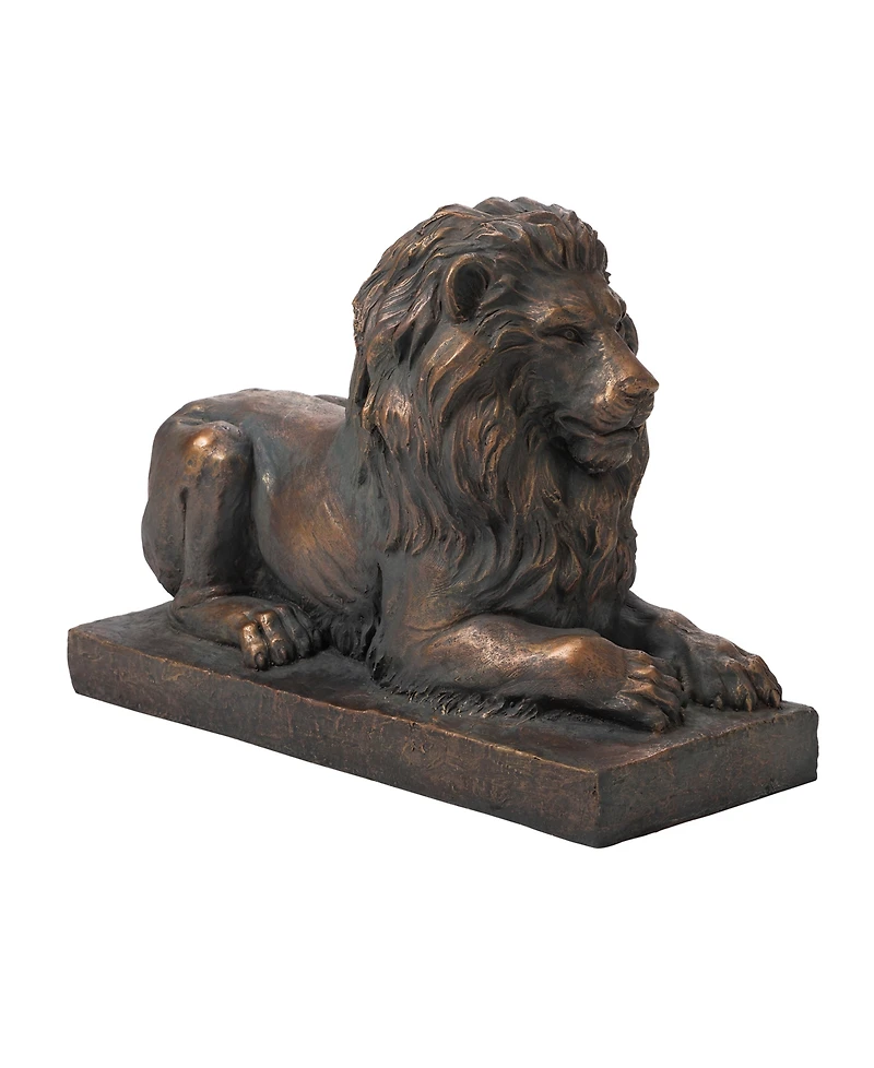 Glitzhome Lying Guardian Lion Statue