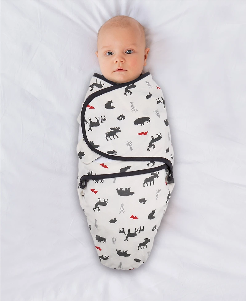 The Peanutshell Newborn Swaddles for Baby Girls, 3 Pack Set, Pink Floral Stars