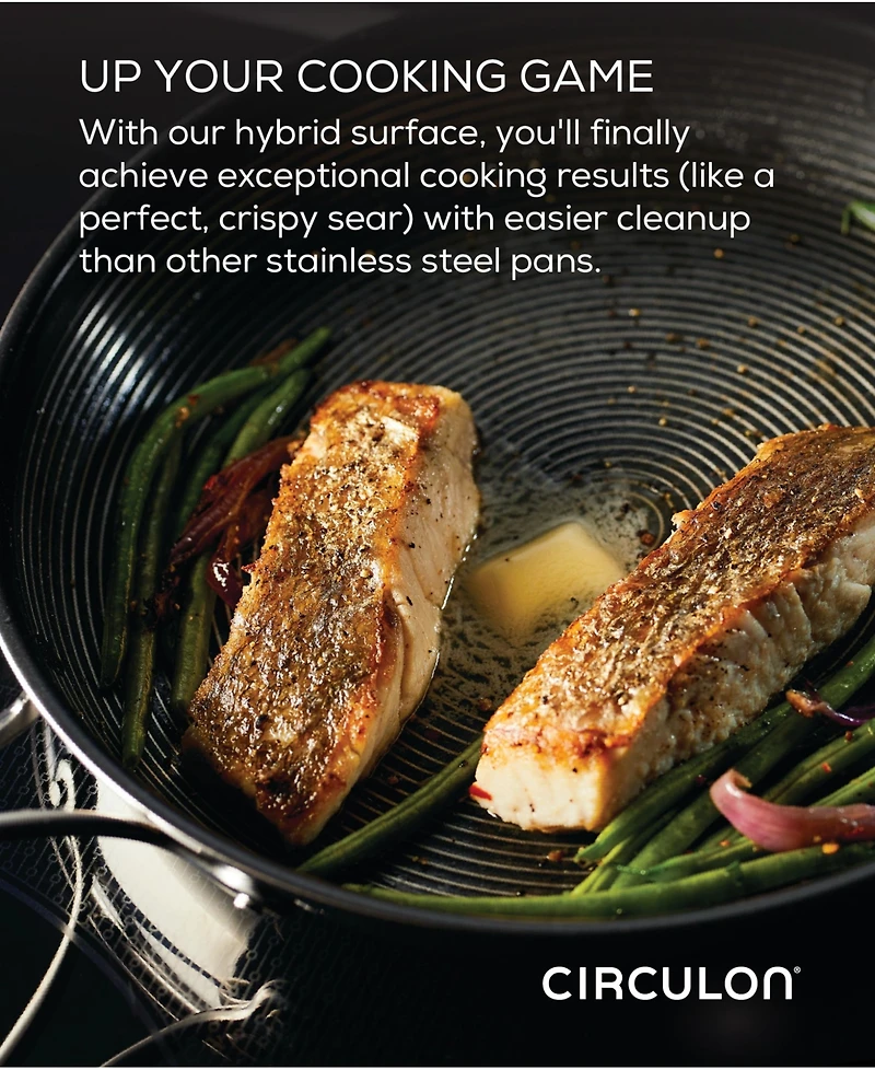 Circulon SteelShield C-Series Tri-Ply Clad Nonstick Saucepan with Lid, 2-Quart, Silver