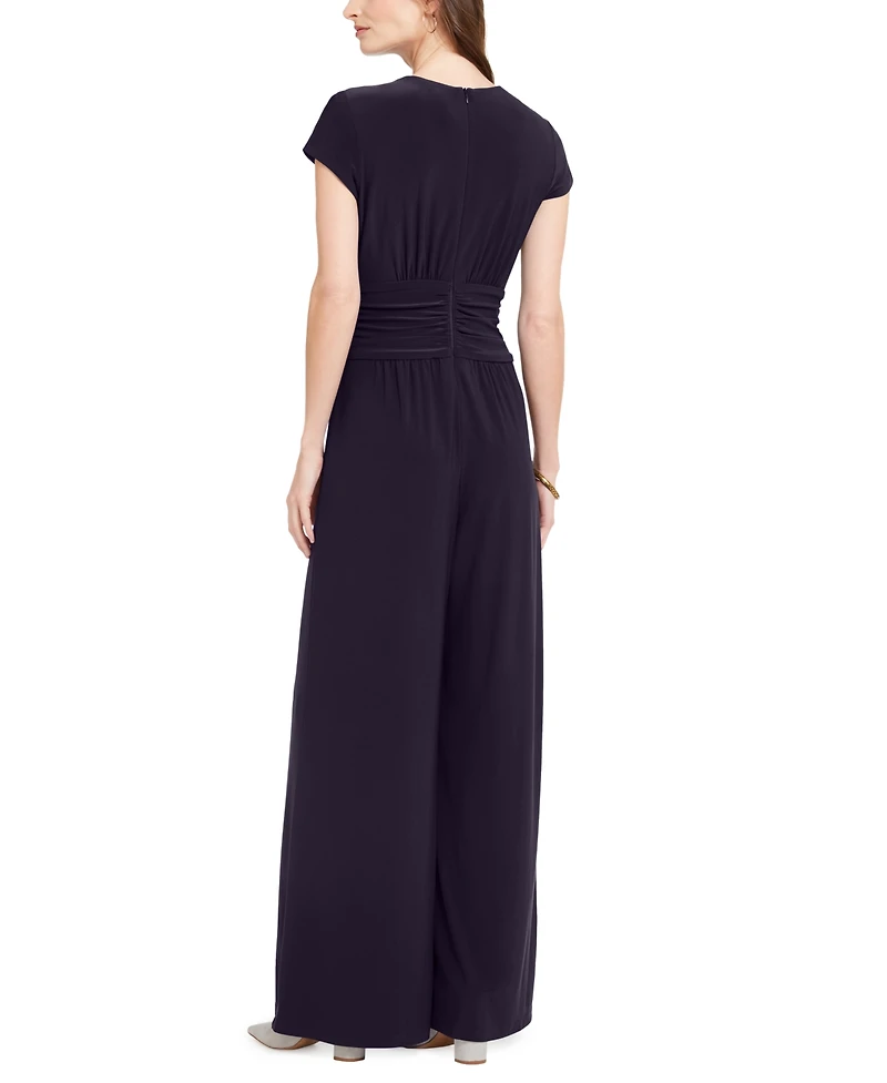 Vince Camuto Twist-Front Plunge Jumpsuit