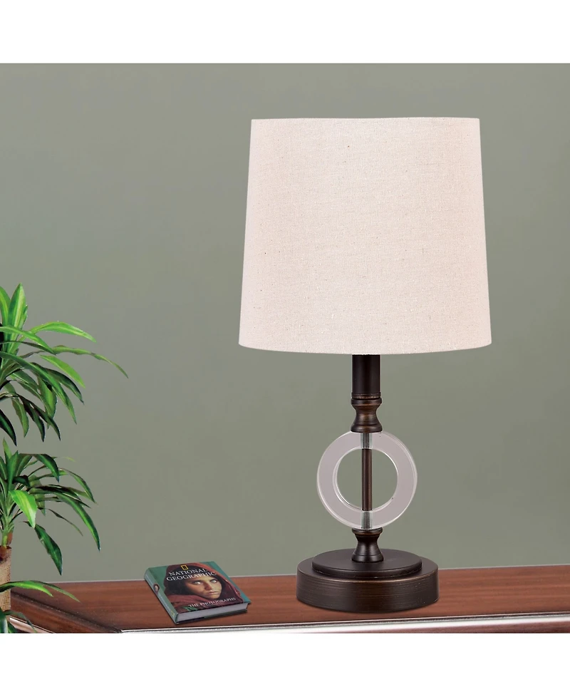 Fangio Lighting Crystal Table Lamp with Usb Port