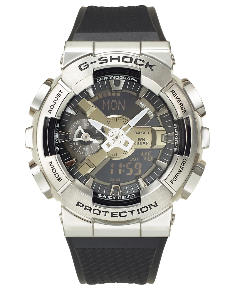 G-Shock Men's Analog-Digital Black Resin Strap 52mm, GM110-1A