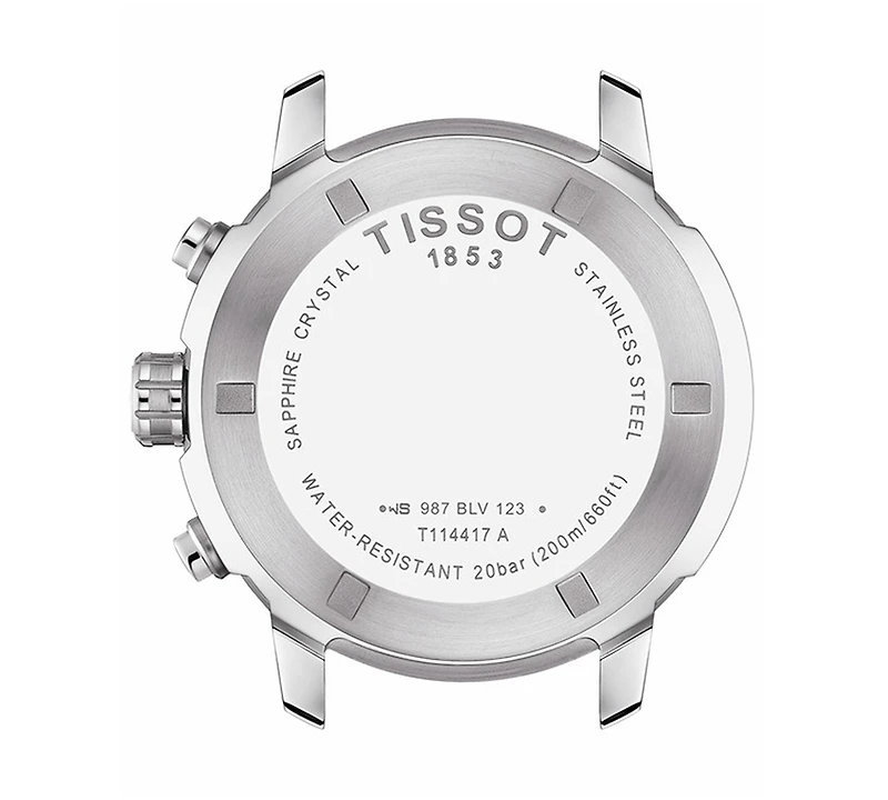 Tissot Men's Swiss Chronograph Prc 200 Stainless Steel Bracelet Watch 43mm