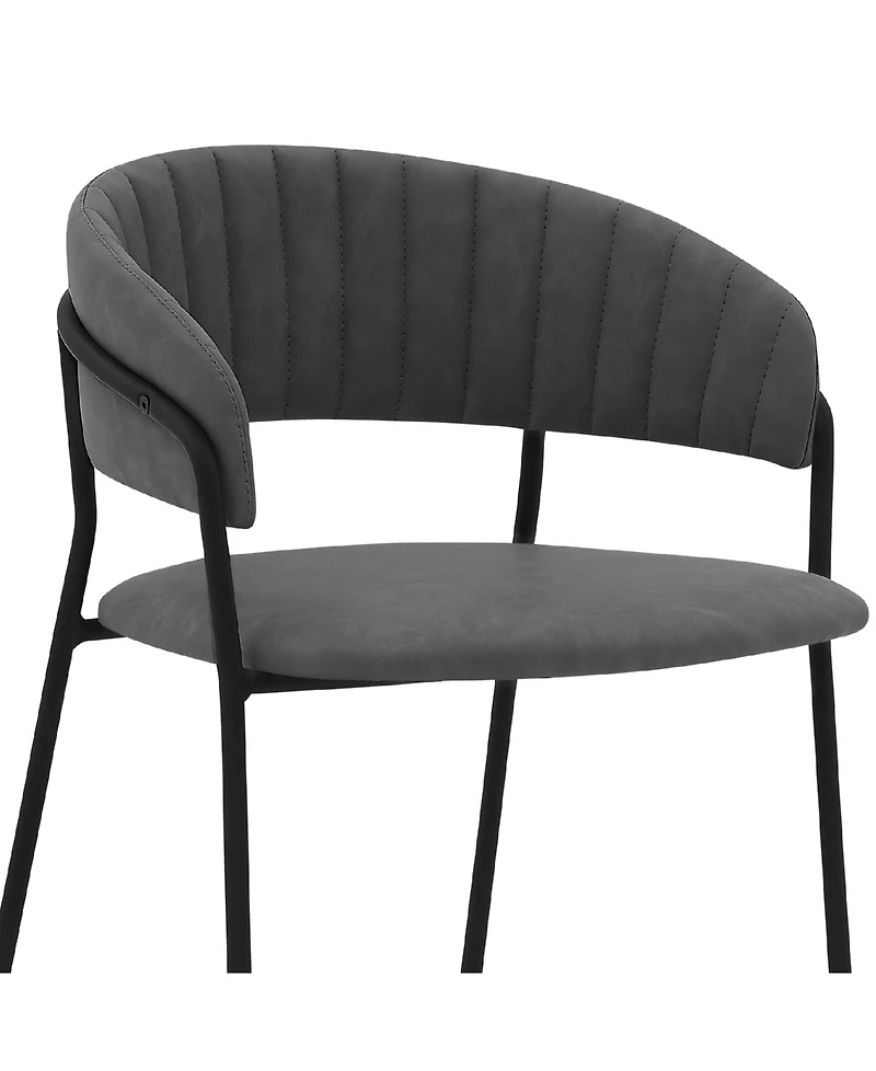 Nara Faux Leather and Metal Counter Height Bar Stool
