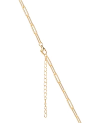 Giani Bernini Handcuff Paperclip Link Pendant Necklace in 18k Gold-Plated Sterling Silver, 16" + 2" extender, Created for Macy's