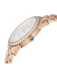 Gevril Women's Siena Swiss Quartz Ion Plating Rose Stainless Steel Bracelet Watch 38mm