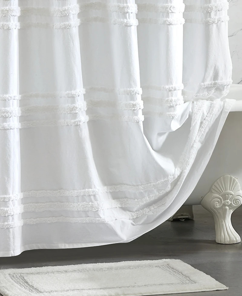 Dkny Chenille Stripe Shower Curtain, 72" x