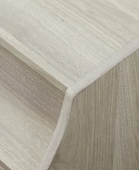 Curved Open Top 2 Drawer End Table with Usb