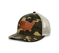 Local Crowns United States of America Woodland State Patch Curved Trucker Cap