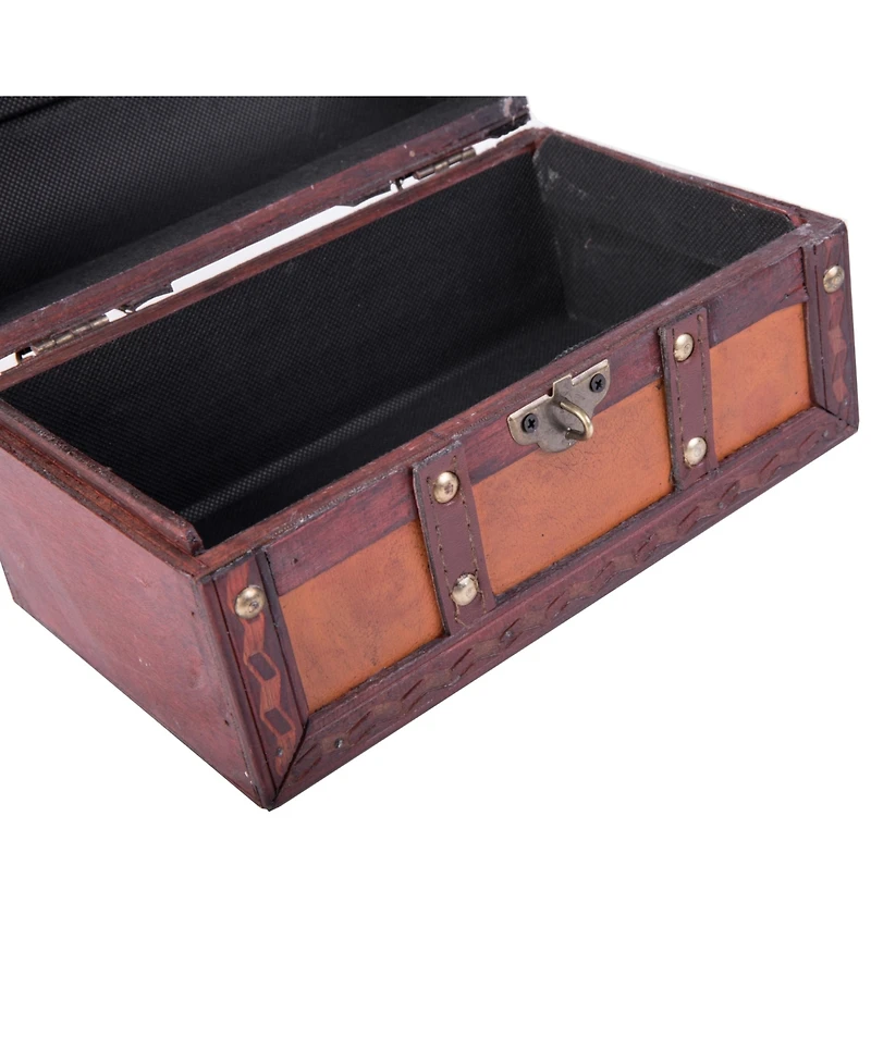 Vintiquewise Decorative Leather Small Treasure Box