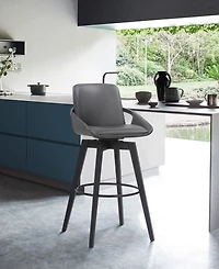 Baylor Swivel Wood Bar or Counter Height Stool