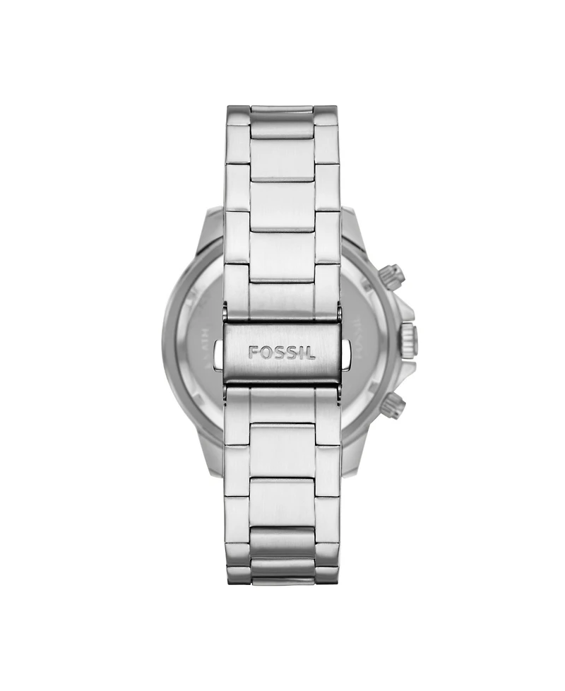 Fossil Men's Bannon Multifunction Stainless Steel Silver-Tone Bracelet Watch 45mm