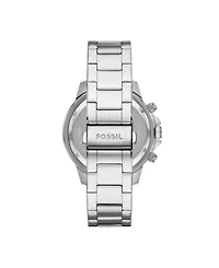 Fossil Men's Bannon Multifunction Stainless Steel Silver-Tone Bracelet Watch 45mm