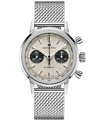 Hamilton Men's Swiss Intra-Matic Chronograph H Stainless Steel Mesh Bracelet Watch 40mm