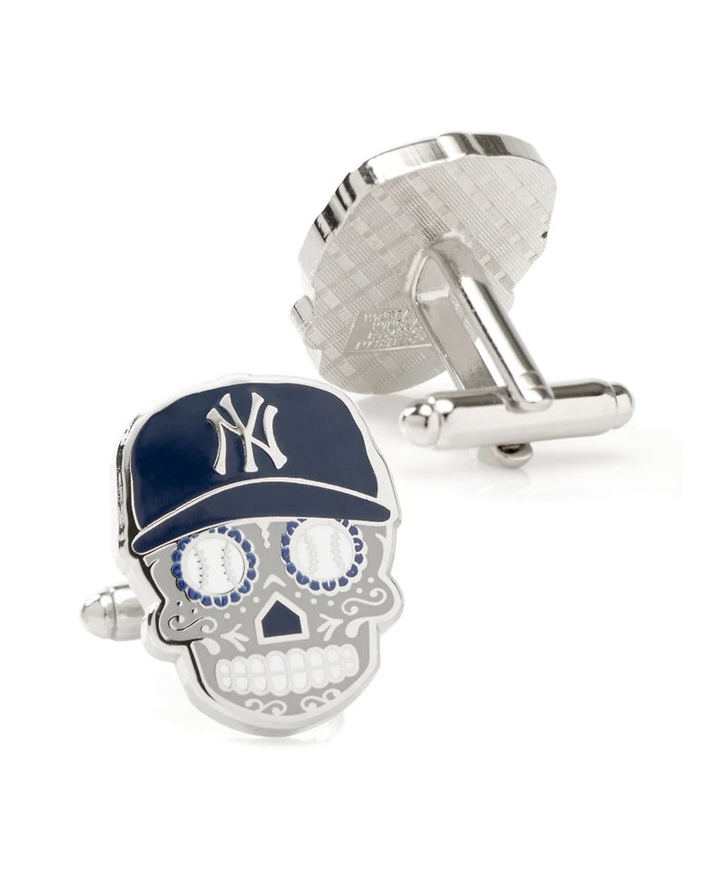 Mlb Men's New York Yankees Sugar Skull Cufflinks
