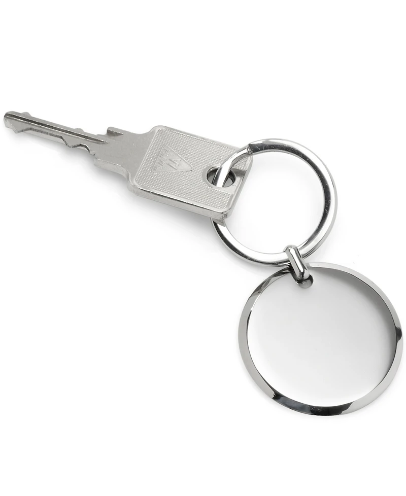 Ox & Bull Trading Co. Men's Round Engravable Stainless Steel Key Chain