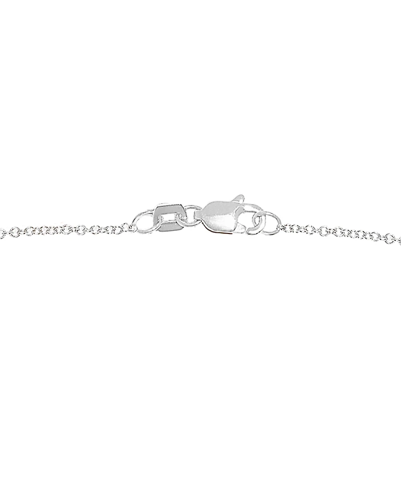 Effy Cultured Freshwater Pearl (7mm) & Diamond (1/20 ct. t.w.) 18" Pendant Necklace in Sterling Silver