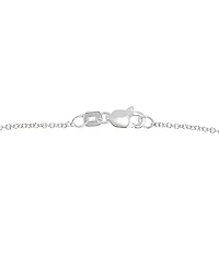 Effy Cultured Freshwater Pearl (7mm) & Diamond (1/20 ct. t.w.) 18" Pendant Necklace in Sterling Silver