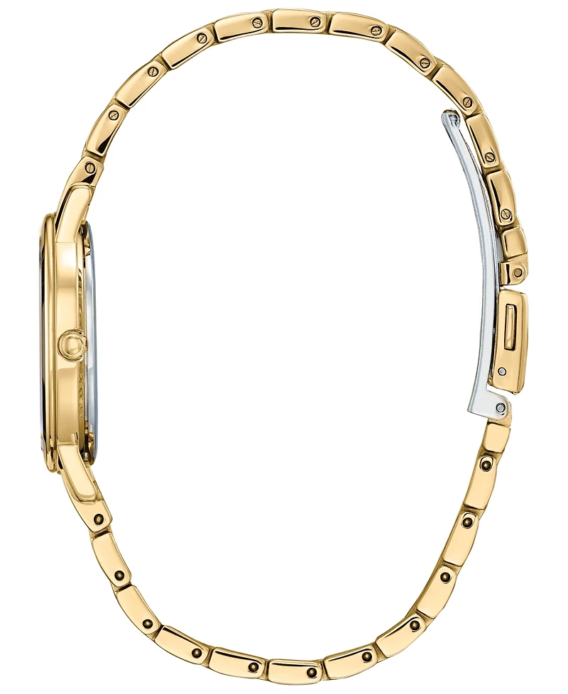 Disney by Citizen Eco-Drive Women's Belle Gold-Tone Stainless Steel Bracelet Watch 30mm