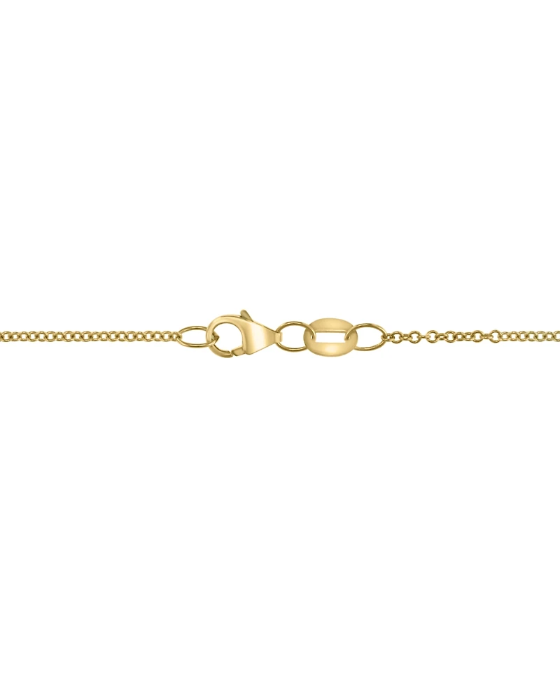 Effy Turquoise & Diamond (1/4 ct. t.w.) Halo 18" Pendant Necklace in 14k Gold