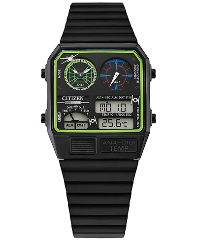 Star Wars by Citizen Trench Run Analog-Digital Black Stainless Steel Bracelet Watch 33mm