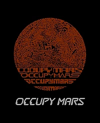 Men's Occupy Mars Raglan Baseball Word Art T-shirt