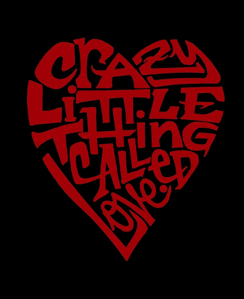 Men's Crazy Little Thing Called Love Word Art T-shirt