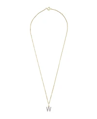 Diamond Initial Pendant Necklace (1/10 ct. t.w.) in 14k Gold, 17" + 1" Extender