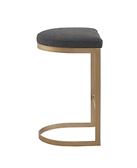 Madison Park Maison 25"H Modern Backless Metal Counter Stool with Cushioned Seat, Fully Assembled