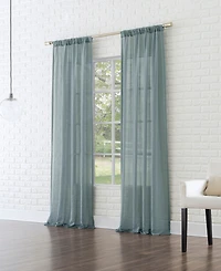 Silvia Crushed Texture Semi-Sheer Rod Pocket Curtain Panel