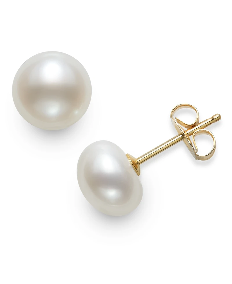 Cultured Freshwater Pearl 3 Piece Set, Necklace, Earrings and Bracelet in 14k Gold