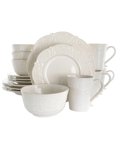 Elama Luna 16 Pc. Dinnerware Set, Service for 4