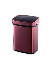 Ninestars Rectangular Motion Sensor Trash Can 3.2 Gallon Stainless Steel