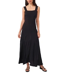 Vince Camuto Women's Challis Square-Neck Smocked-Back Sleeveless Maxi Dress
