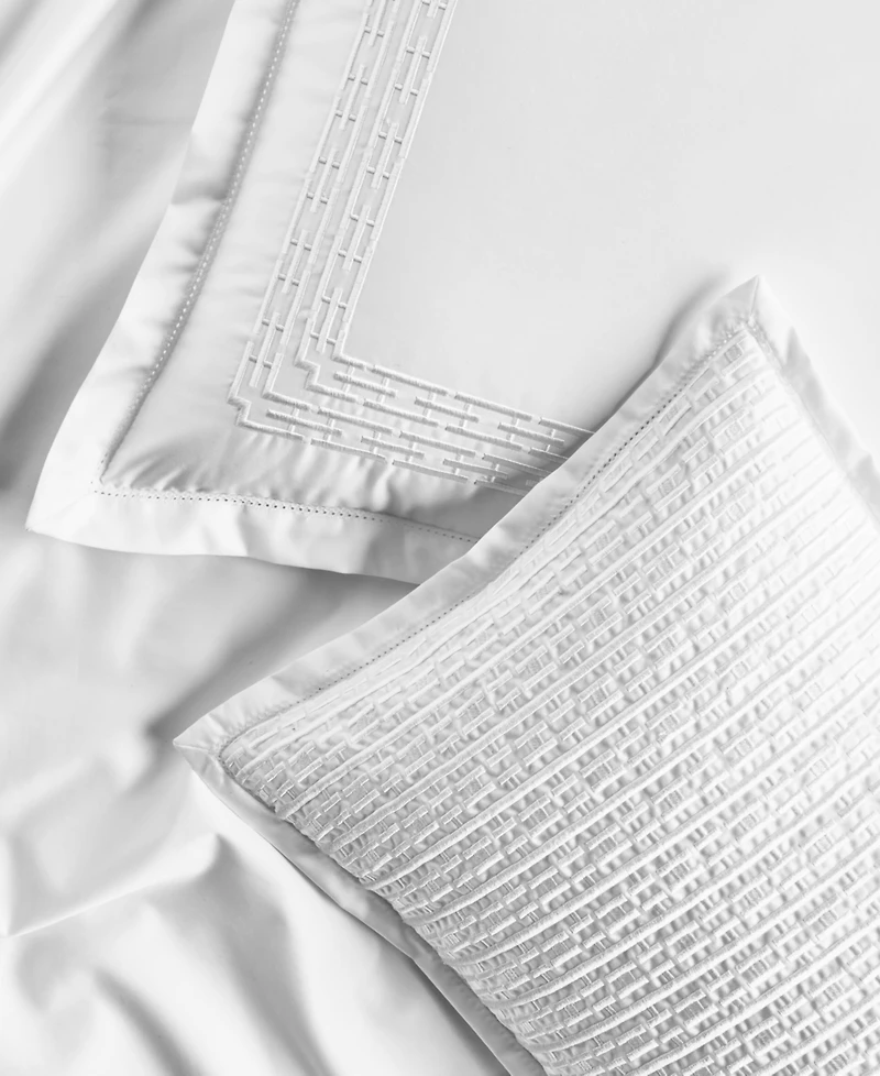 Hotel Collection Chain Links Embroidery 100% Pima Cotton 2-Pc. Sham Set, Euro, Exclusively at Macy's