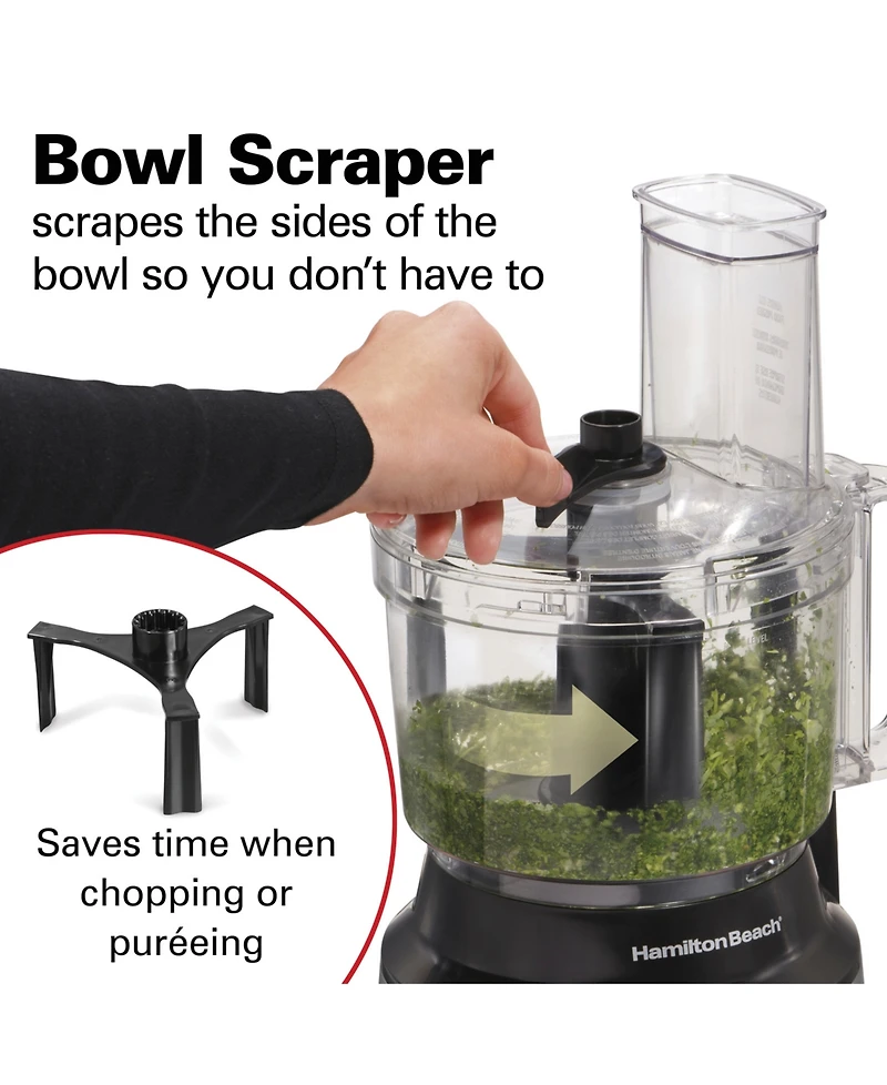 Hamilton Beach 10-Cup Food Processor with Bowl Scraper