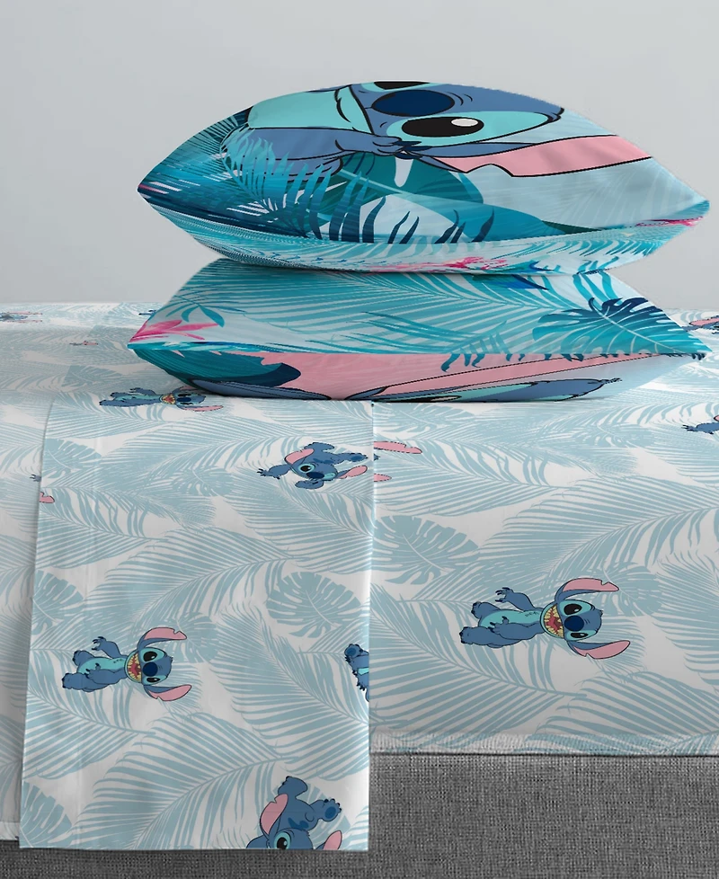 Disney Lilo and Stitch Floral Fun 4-Pc. Sheet Set