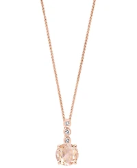 Aquamarine (3/4 ct. t.w.) & Diamond Accent 18" Pendant Necklace in 14k White Gold (Also in Morganite)