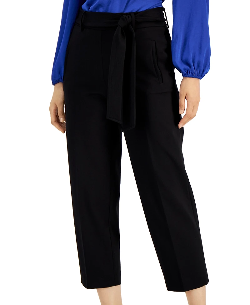 Bar Iii Women's Tie Front Capris Pants, Created for Macy's