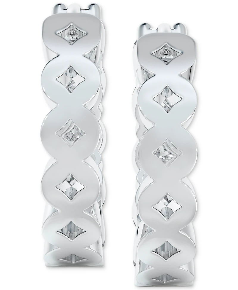 Portfolio by De Beers Forevermark Diamond Extra Small Hoop Earrings (3/4 ct. t.w.) in 14k White Gold, 0.385"