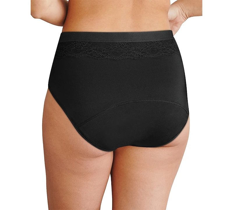Bali Women's Light Leak Protection Hi-Cut Brief Period Underwear DFLLH1