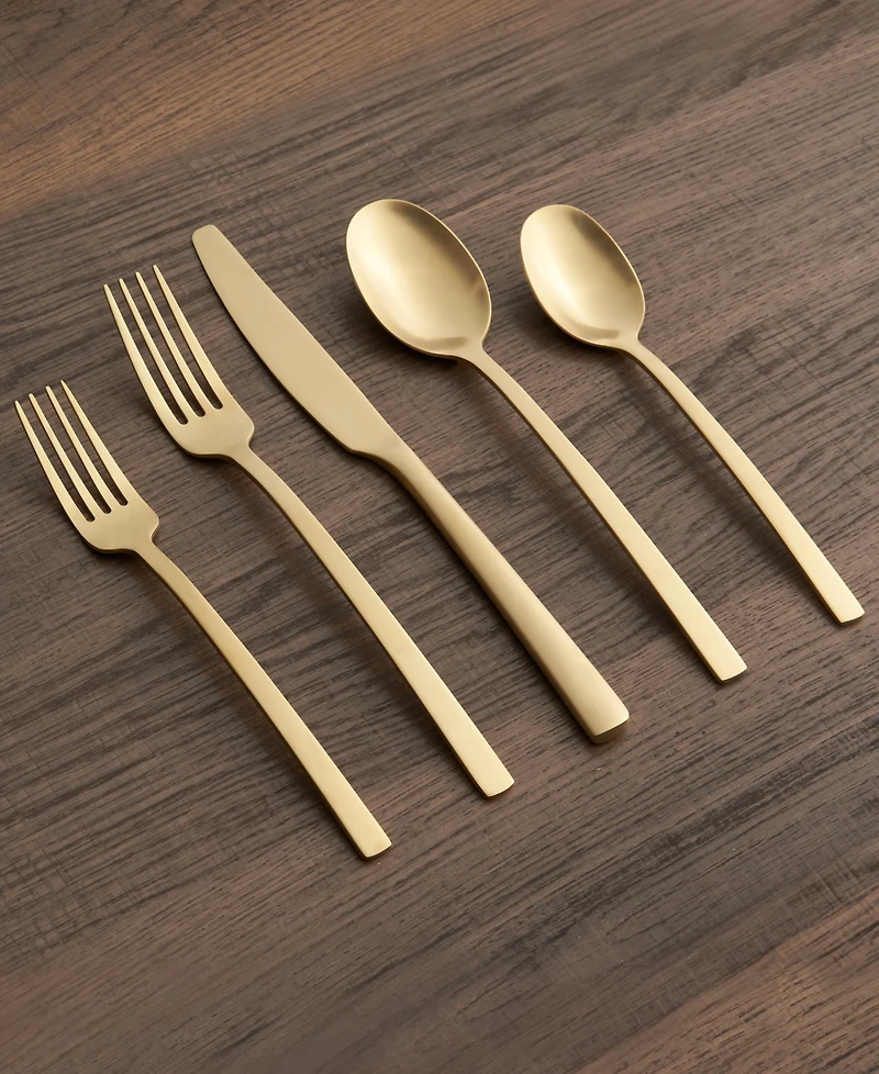 Cambridge Silversmiths Beacon Gold Satin 20-Piece Flatware Set, Service for 4