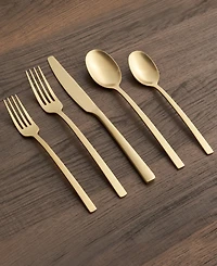 Cambridge Silversmiths Beacon Gold Satin 20-Piece Flatware Set, Service for 4