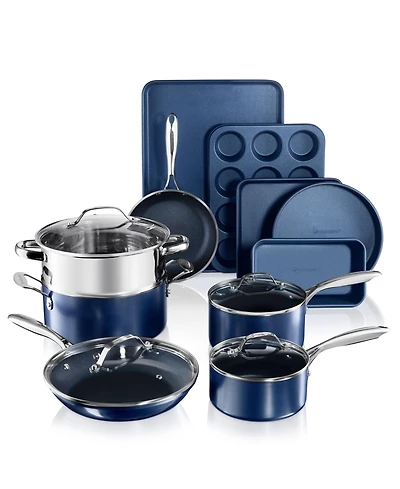 15-Piece Ultra-Durable Non-Stick Diamond Infused Cookware and Bakeware Set
