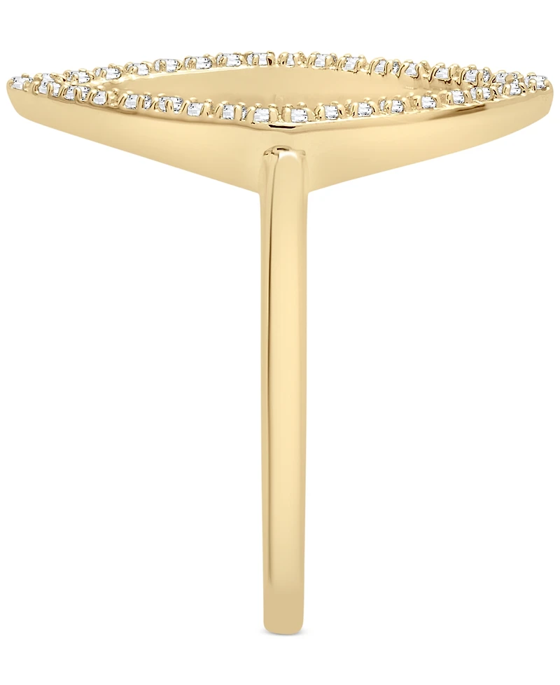 Wrapped Diamond Rhombus Statement Ring (1/10 ct. t.w.) 14k Gold or White Gold, Created for Macy's