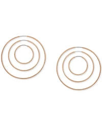 Guess Gold-tone Set of Three Endless Hoops 1 ¼", 2", 2 ¾"